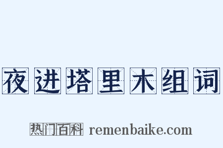 夜进塔里木组词是什么意思的图片